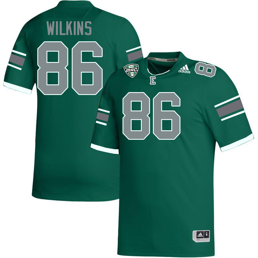 Eastern Michigan Eagles #86 Dalin Wilkins College Football Jerseys Stitched-Green